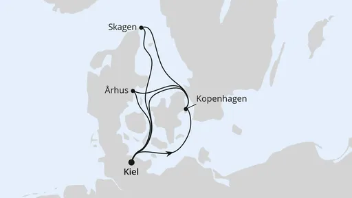 Route Skandinavische Highlights ab Kiel 2