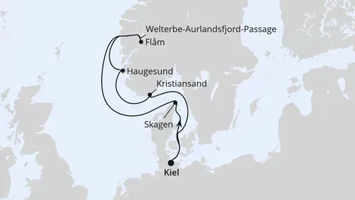 Route Norwegens Welterbe ab Kiel 2