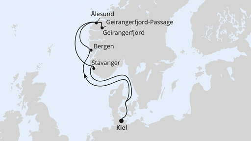 AIDAnova Kreuzfahrt - 7 Nächte - Norwegens Welterbe ab Kiel ab 03.10.26