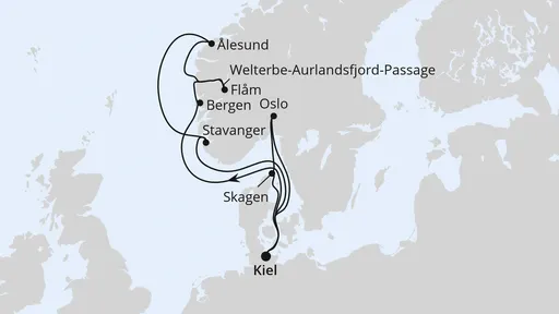 Route Skandinavien mit Fjord-Welterbe ab Kiel 2