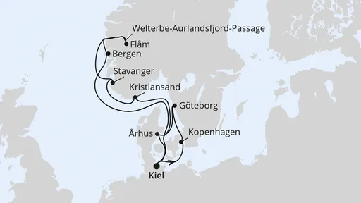 Route Norwegens Welterbe mit Schweden & Dänemark ab Kiel