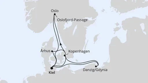 Route Silvesterreise nach Skandinavien ab Kiel