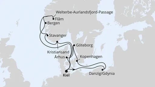 Route Ostsee & Norwegens Welterbe ab Kiel 1