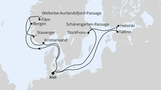 Route Ostsee & Norwegens Welterbe ab Kiel 1