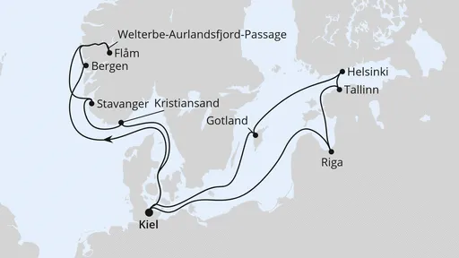 Route Ostsee & Norwegens Welterbe ab Kiel 2