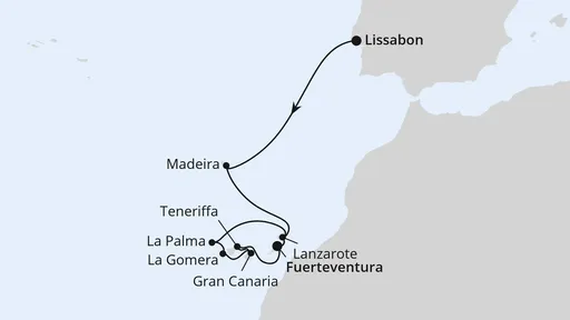 Route Kanaren & Madeira mit La Gomera ab Lissabon 2
