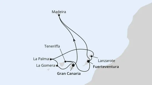 Route Große Rundreise Kanaren & Madeira