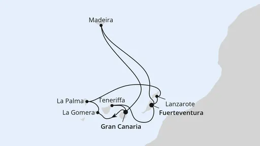 Route Große Rundreise Kanaren & Madeira