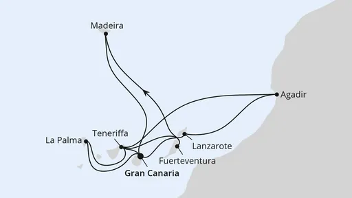 Route Kanaren, Madeira & Marokko ab Gran Canaria