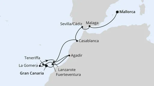 Route Kanaren, Marokko & Andalusien ab Gran Canaria 1