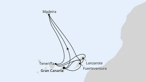 Route Große Kanaren-Reise & Madeira ab Gran Canaria