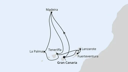 Route Große Kanaren-Reise mit Madeira ab Gran Canaria