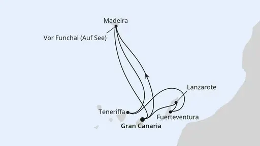 Route Große Kanaren-Reise mit Madeira ab Gran Canaria