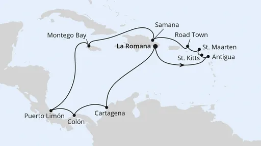 Route Karibik & Mittelamerika ab Dominikanische Republik