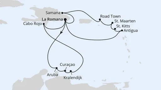 Route Karibische Inseln ab Dominikanische Republik 2