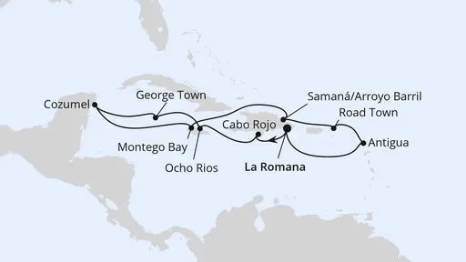 Route Mexiko & Karibik ab Dominikanische Republik