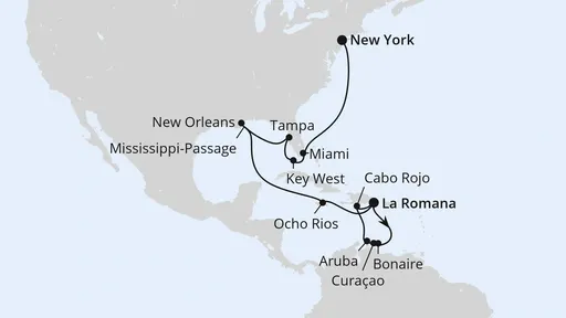 Route Karibik & Südstaaten mit New York ab Dom. Republik