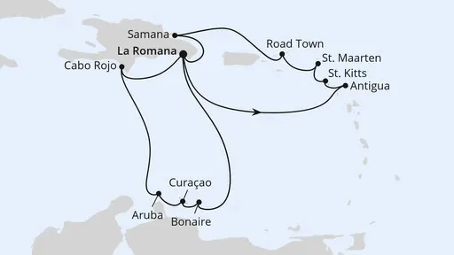 Route Karibische Insel-Rundreise ab Dom. Republik 2