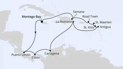 Route Karibik & Mittelamerika ab Jamaika