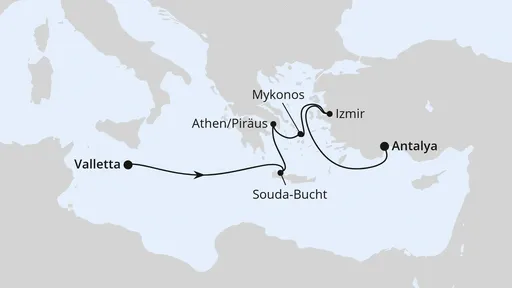 Route Griechenland & Türkei ab Malta