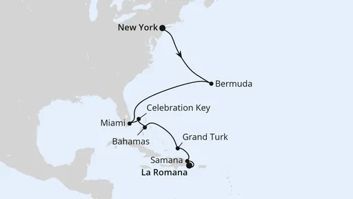 Route Florida, Bahamas & Karibik ab New York
