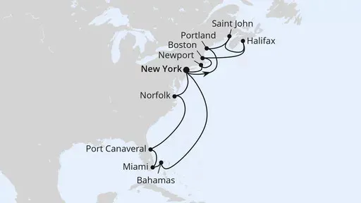 Route Kanada & Florida ab New York 1