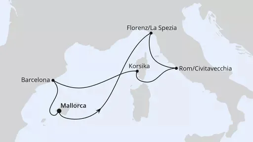 Route Mediterrane Schätze mit Korsika ab Mallorca