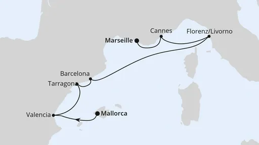 Route Perlen am Mittelmeer ab Mallorca 2