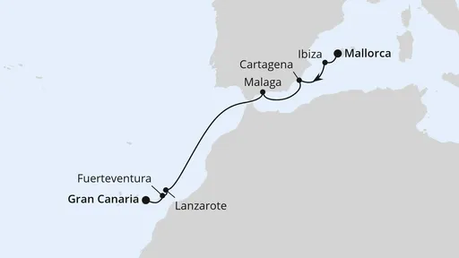 Route Andalusien & Kanaren ab Mallorca