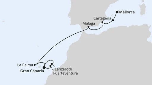 AIDAcosma Kreuzfahrt - 9 Nächte - Andalusien & Kanaren ab Mallorca 2 ab 03.12.26