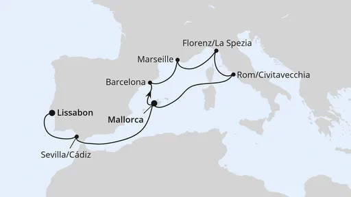 Route Perlen am Mittelmeer mit Lissabon ab Mallorca