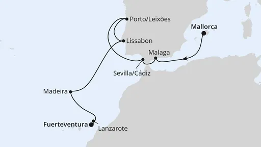 Route Mittelmeer & Atlantikküste ab Mallorca