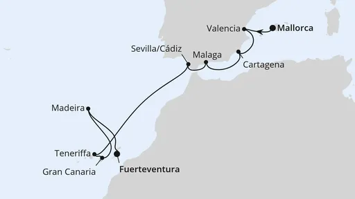 Route Spanische Mittelmeerküste, Kanaren & Madeira 2