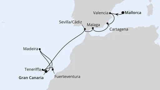 Route Spanische Mittelmeerküste, Kanaren & Madeira 1