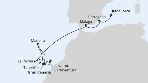 Route Andalusien, Kanaren & Madeira ab Mallorca