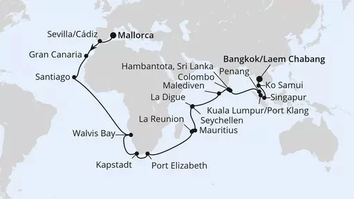 Route Weltenbummler Südafrika & Indischer Ozean