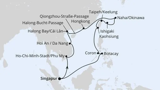 Route Metropolen & Inselwelten Südostasiens ab Singapur