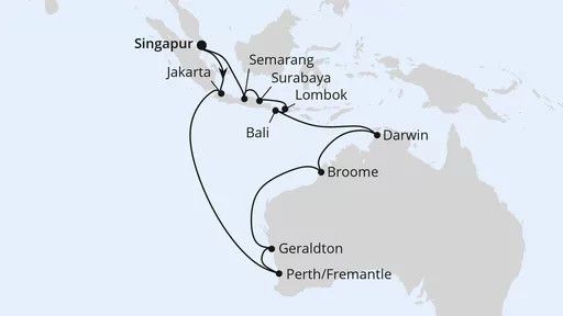 AIDAstella Kreuzfahrt - 28 Nächte - Australien, Indonesien & Singapur ab 25.01.27