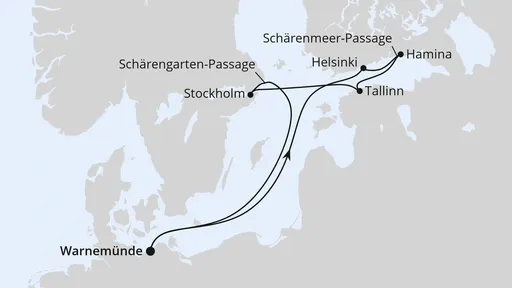 Route Ostsee ab Warnemünde 1