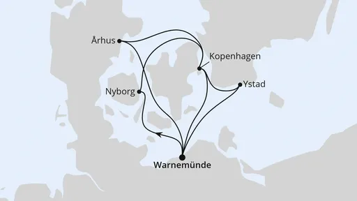 Route Schweden & Dänemark ab Warnemünde 1