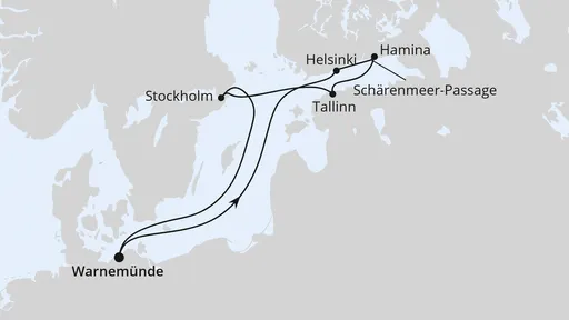 Route Ostsee ab Warnemünde 1