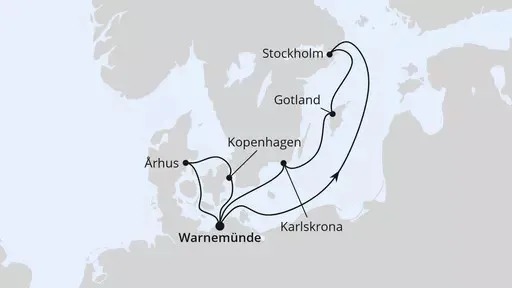 Route Schweden & Dänemark mit Stockholm ab Warnemünde 2
