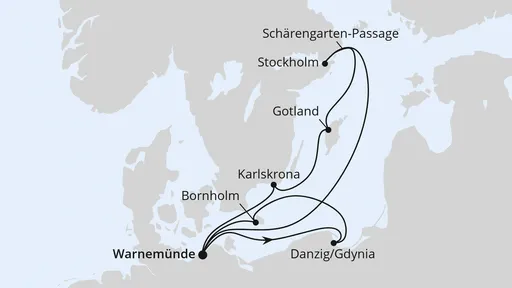 Route Schweden mit Danzig & Bornholm ab Warnemünde