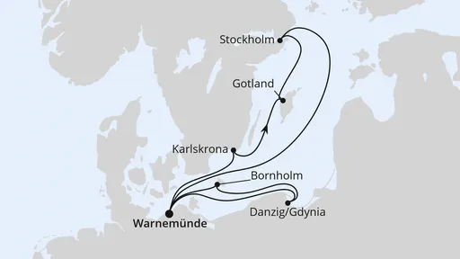 Route Schweden mit Danzig & Bornholm ab Warnemünde