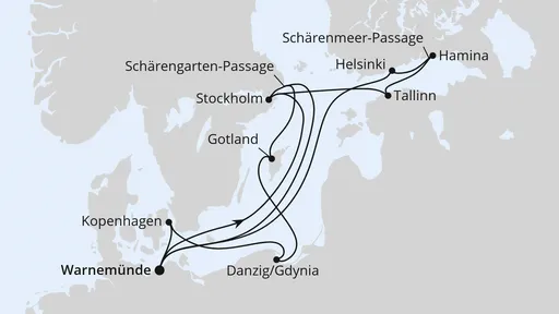 Route Highlights der Ostseeküste ab Warnemünde