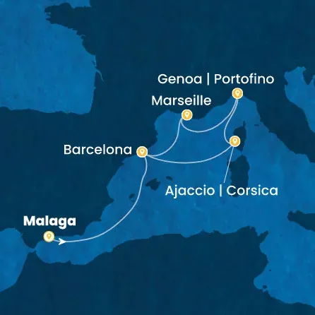Route 6 Nächte Spanien, Korsika (Frankreich), Italien, Frankreich