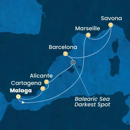 Route 7 Nächte Spanien, Frankreich, Italien