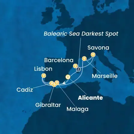 Route 10 Nächte - Spanien,  Portugal,  Gibraltar (Großbritannien),  Frankreich,  Italien
