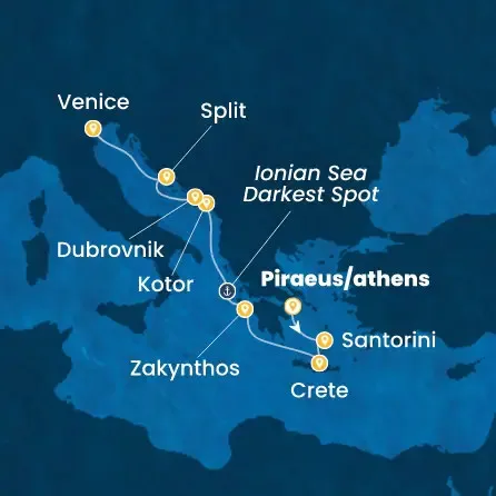 Route 7 Nächte - Griechenland,  Montenegro,  Kroatien