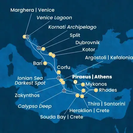 Route 14 Nächte - Griechenland,  Montenegro,  Kroatien,  Italien
